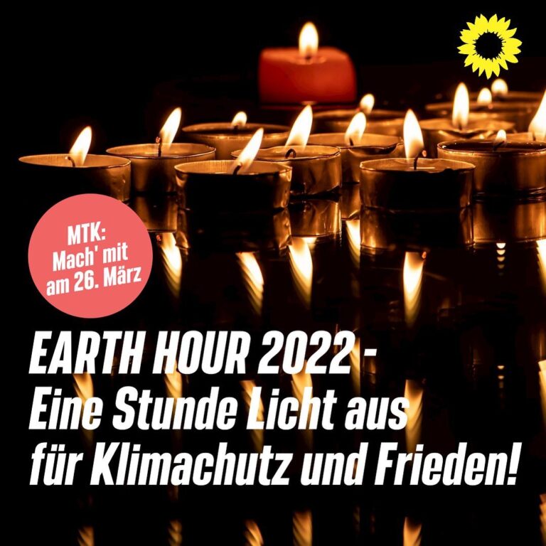 Schwalbach: Grüner Antrag vom Parlament beschlossen Earth Hour am 26.3.2022