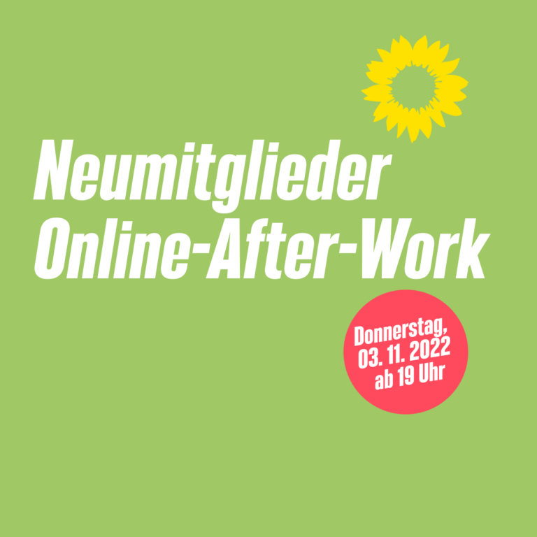 Kreisverband: Grüne laden Neumitglieder zum Online-After-Work