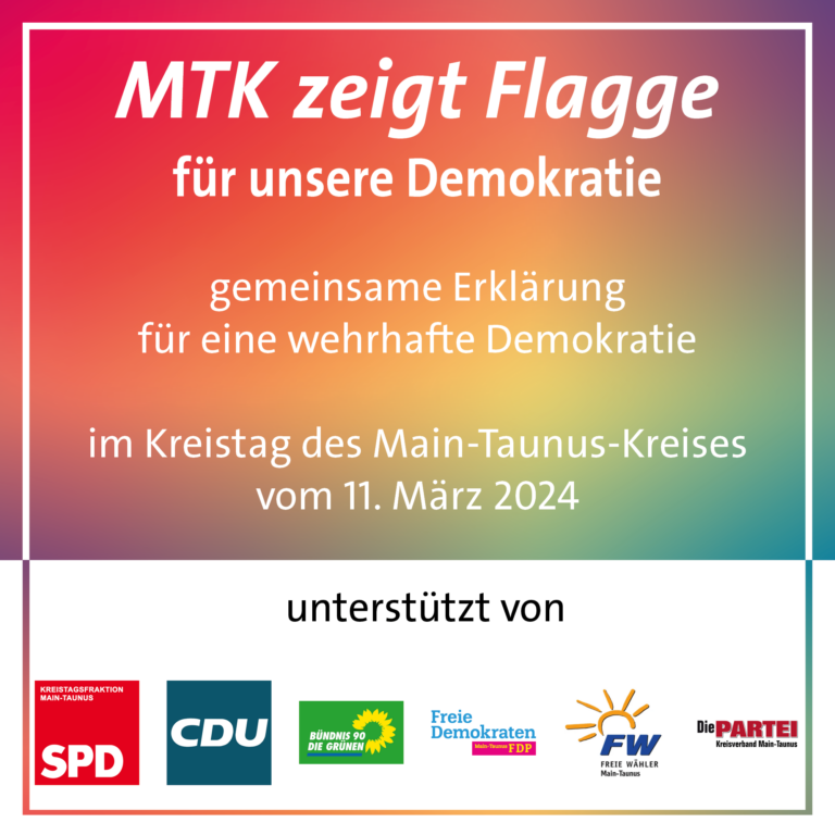 MTK zeigt Flagge – Erklärung für eine wehrhafte Demokratie
