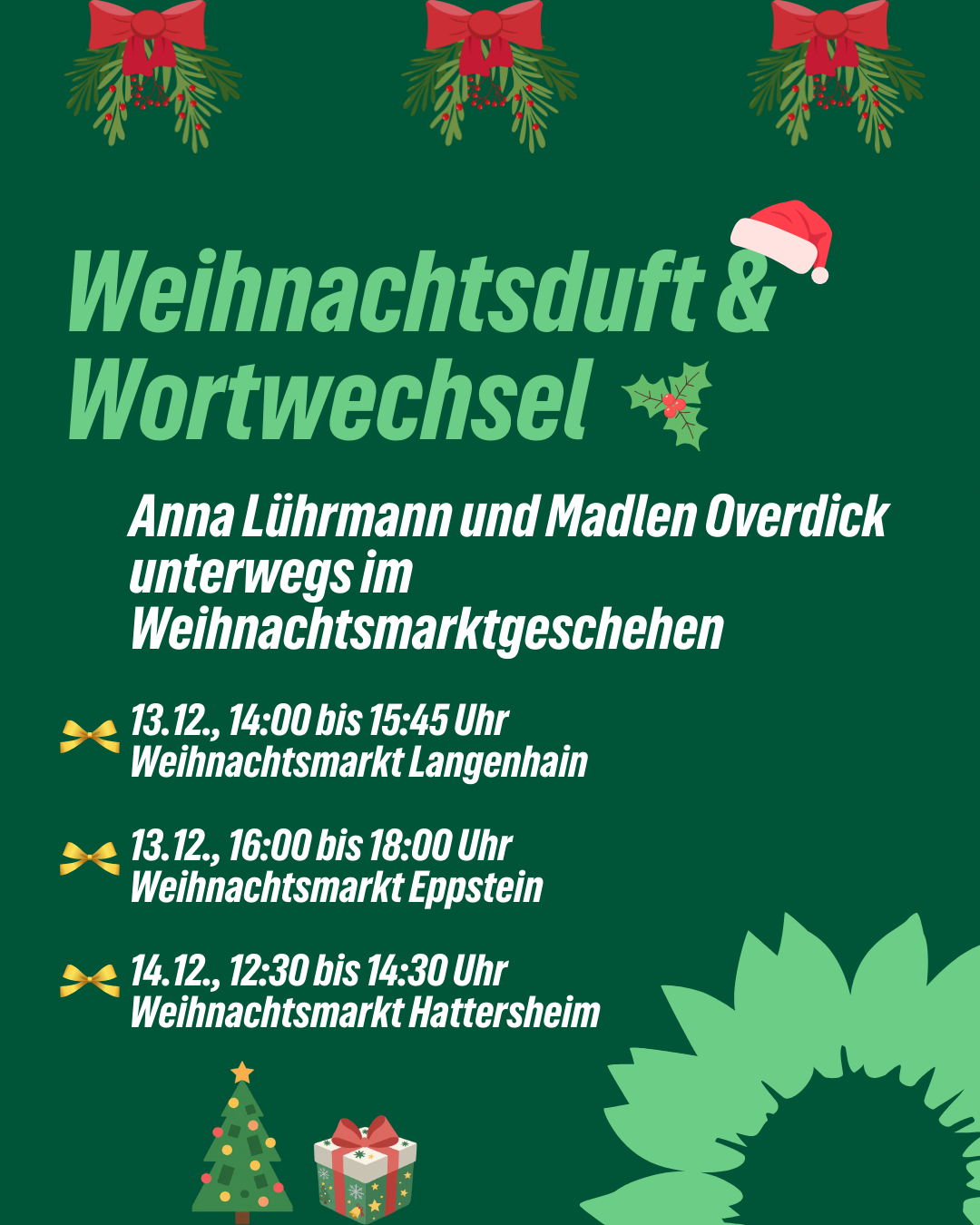 Weihnachtsduft und Wortwechsel
