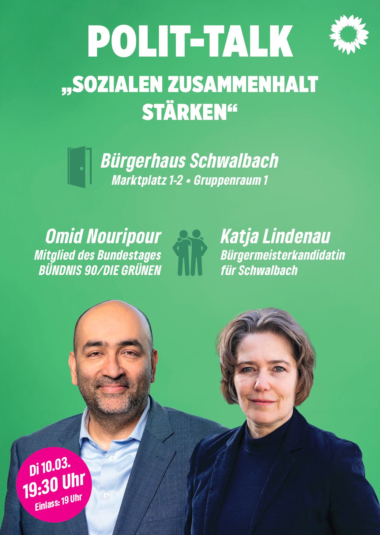 Polit-Talk mit Omid Nouripour und Katja Lindenau